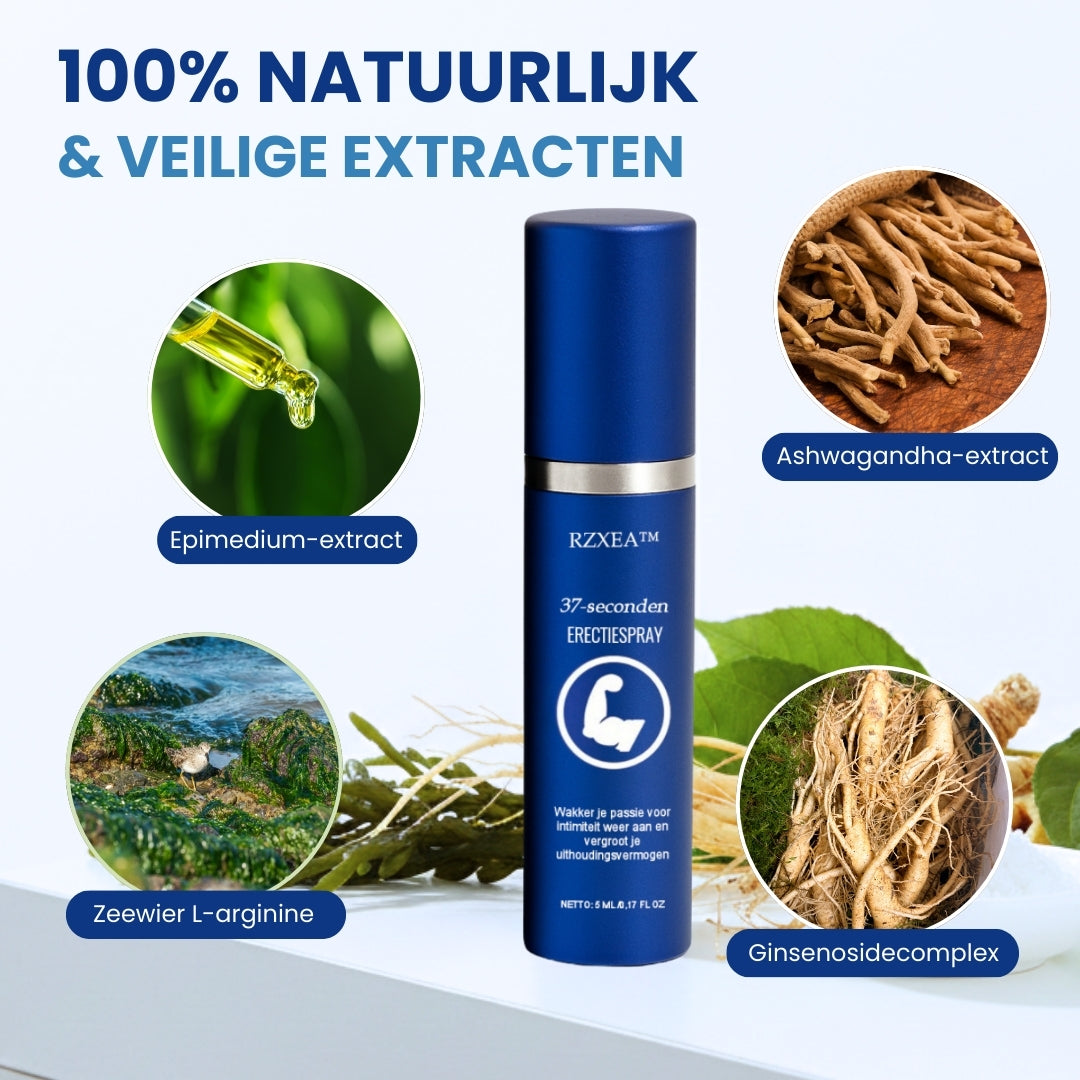 Klaar in een oogwenk: RZXEA™ 37-seconden erectiespray maakt een einde aan het wachten.