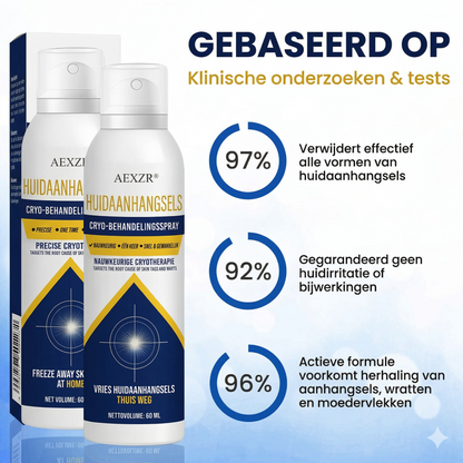AEXZR ® Cryotherapie Spray voor Wratten en Skin Tags: Verwijder wratten en steelwratjes snel en pijnloos – resultaat binnen 7 dagen! 🚀